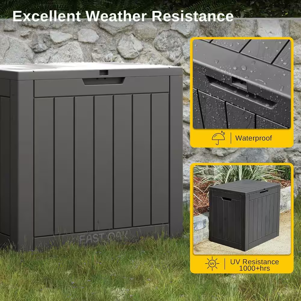 Outdoor Storage Box, 31 Gallon Deck Box, for Indoor and Outdoor Use, Gardening T