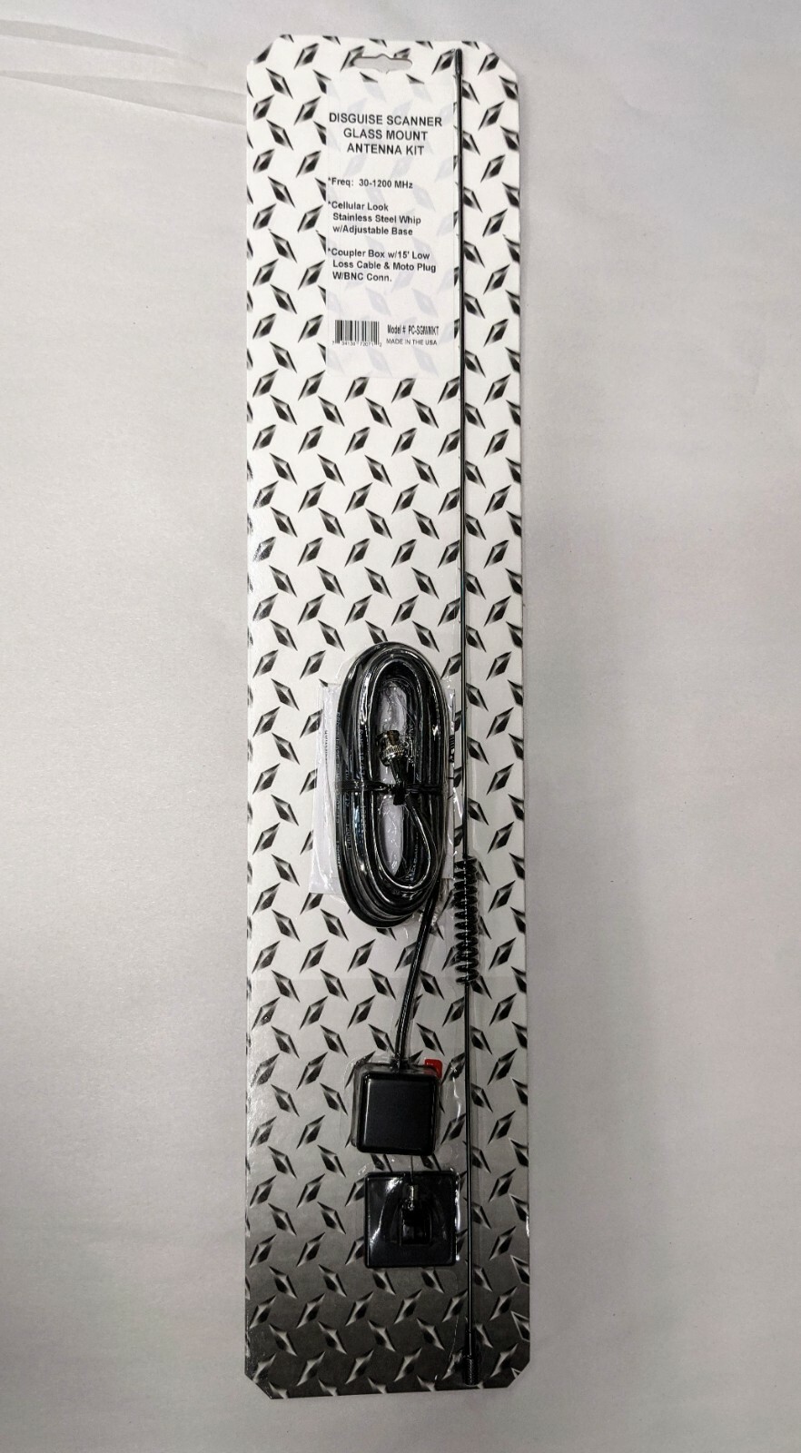 New Glass Mount Scanner Radio window antenna kit. easy install BNC connector