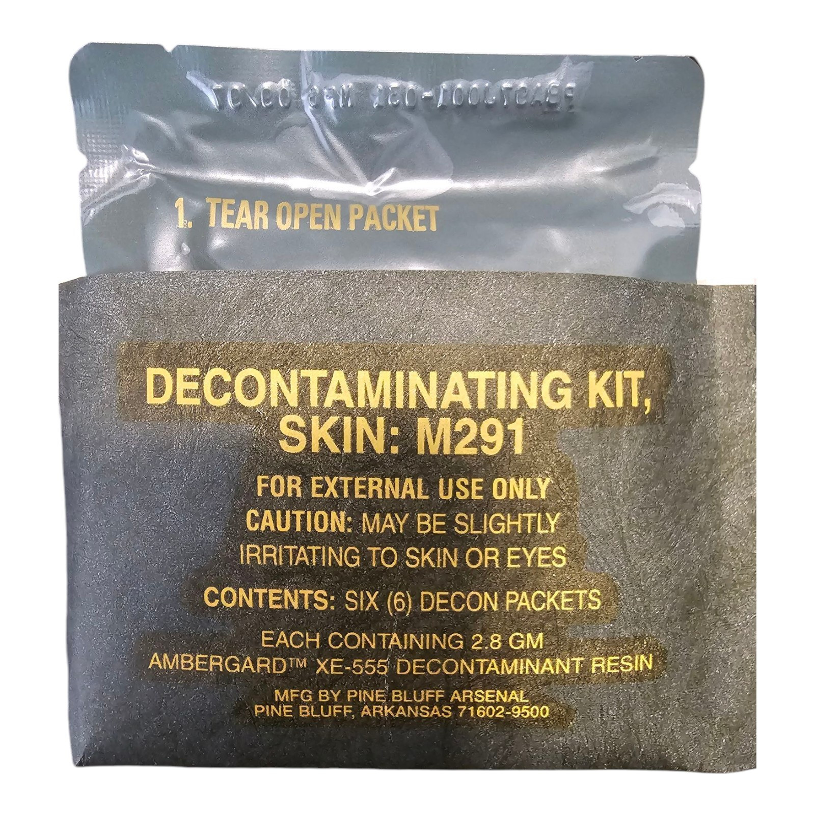 12 Wipes - M291 Decontamination Chemical Kit Wipes Gas Mask