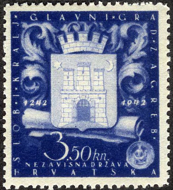 Croatia 1942 Coat of Arms MH (SC# B28)