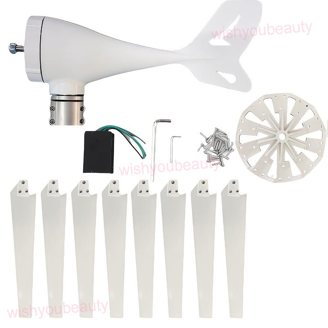 3000W Power Wind Turbine Generator 8 Blades MPPT Controller Windmill 12V/24V/48V