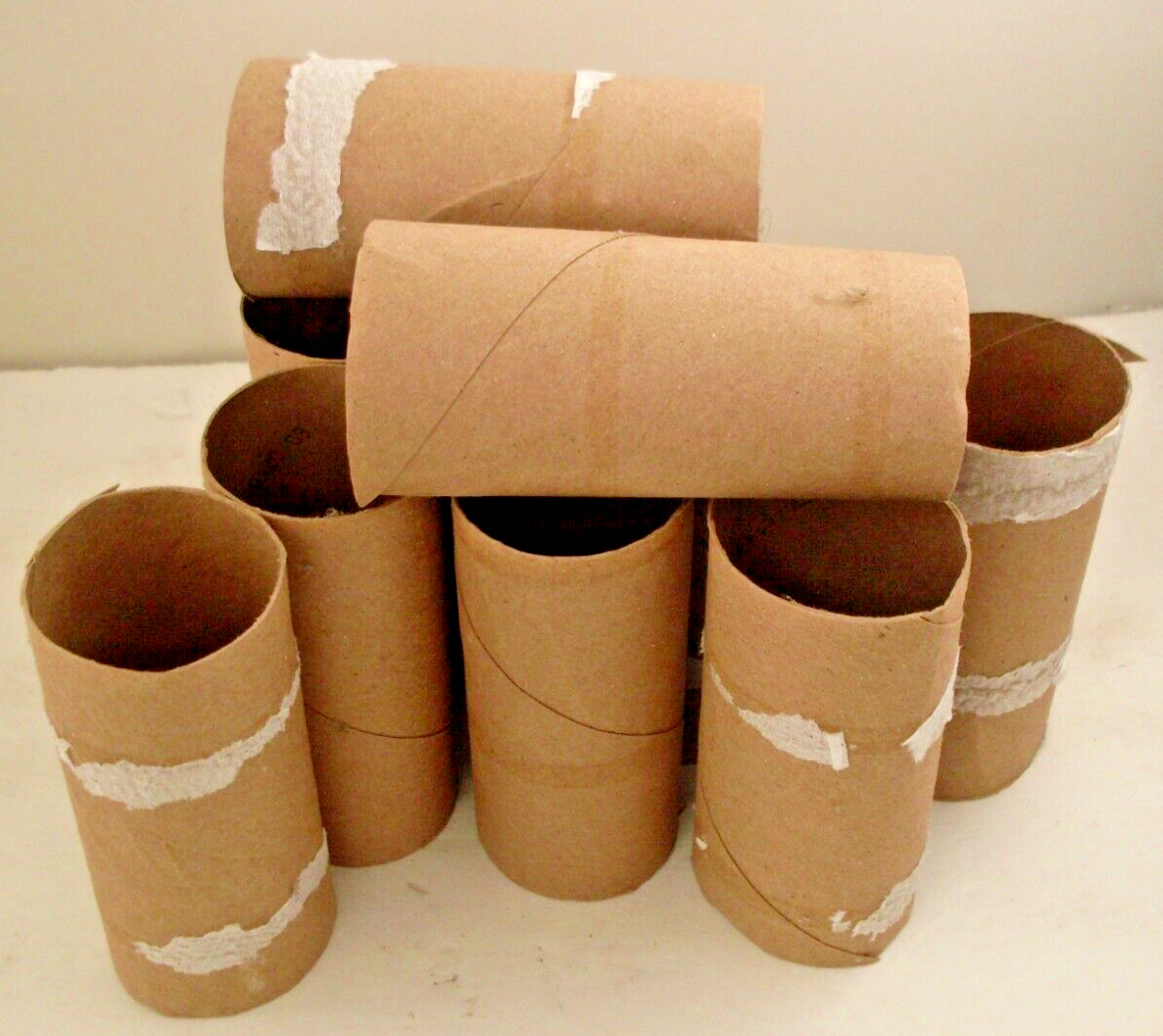 10 Empty Toilet Paper Rolls Cardboard Tubes for Arts & Crafts School Projects