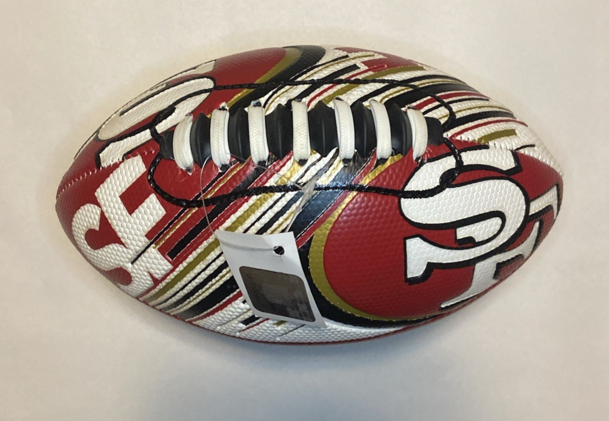 Franklin Sports NFL San Francisco 49ers 8.5" Rubber Football - Kids Mini Ball