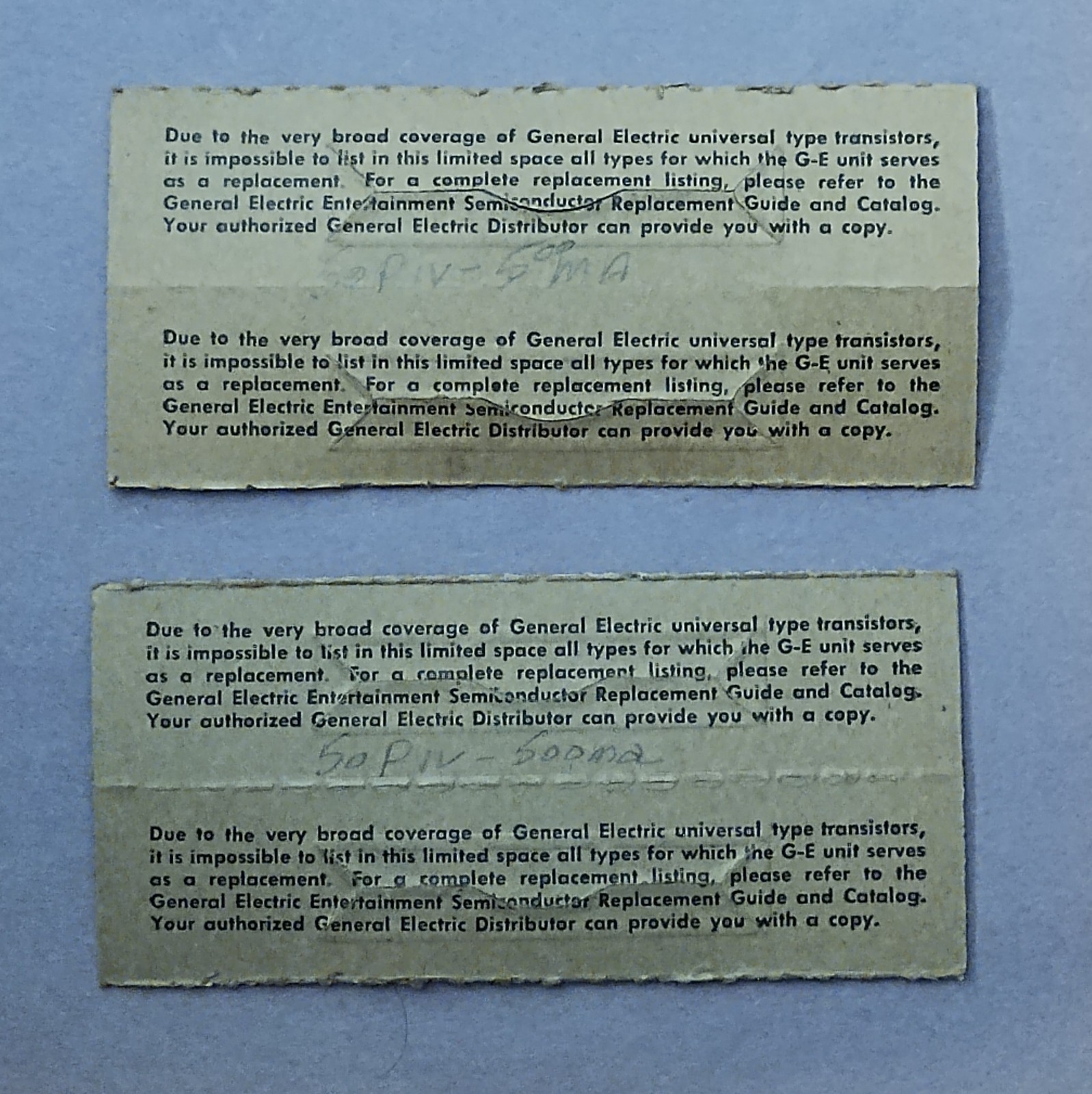 Genuine 1N60 GE Small Glass Body Germanium Diode, NOS, Original Packaging