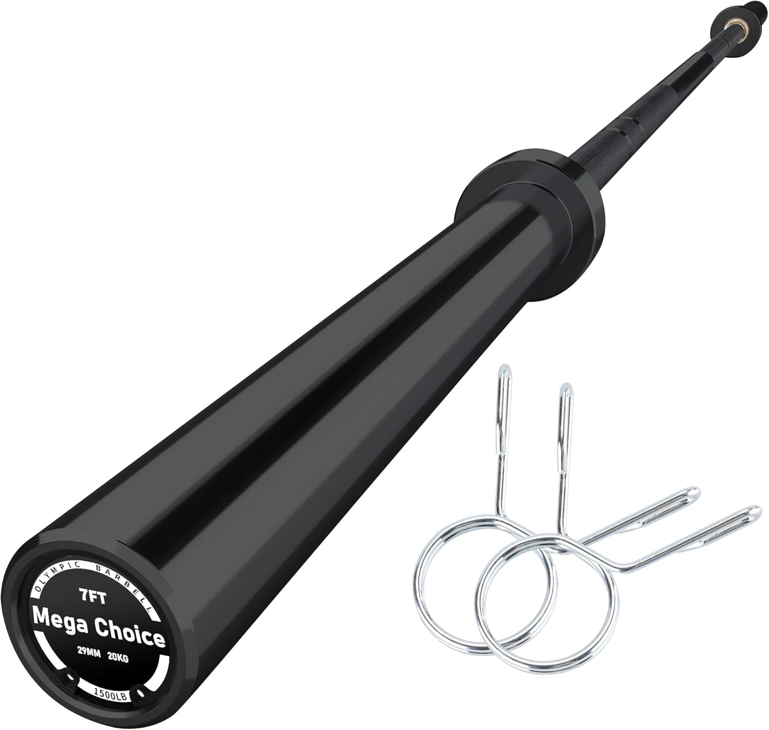 7FT Olympic Barbell Weight Bar 1500LB Capacity For Weightlifting 45lb Fit 2"