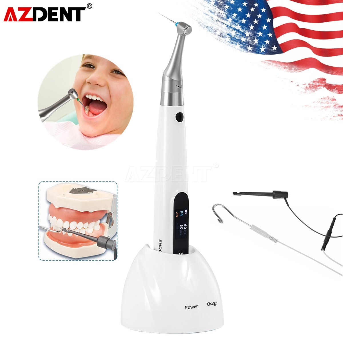 2 in 1 Woodpecker Dental Endo Motor with Apex Locator Root Canal Treatment FDA