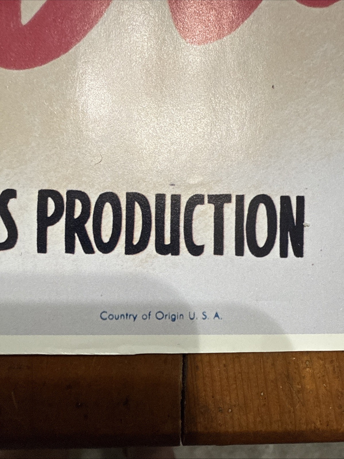 Vintage Casablanca Movie Poster 23 x 18 3/8 Inches