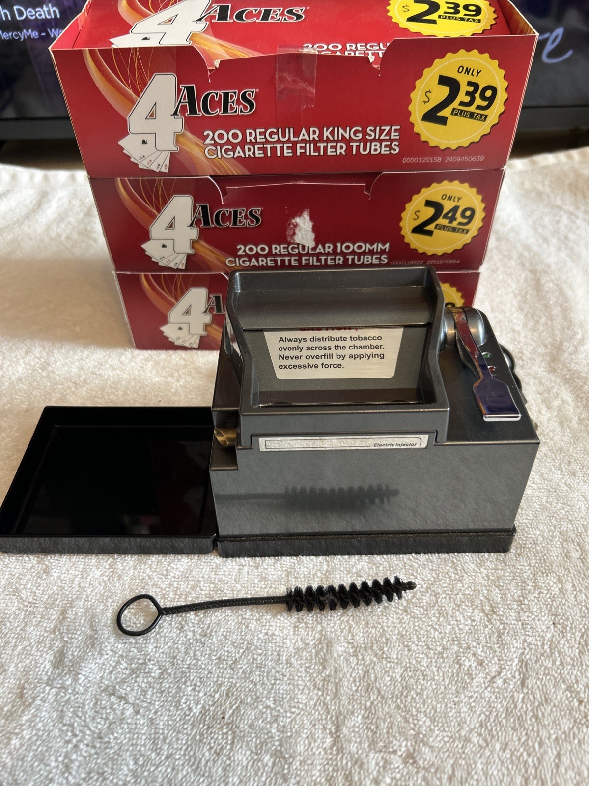 Powermatic 2 Plus Cigarette Electric Injector Machine With Filter Tubes.