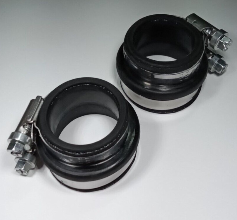 BLACK INTAKE MANIFOLD SLEEVE BOOTS W/ CLAMPS VOLKSWAGEN T1 BUG BEETLE 1971-1974