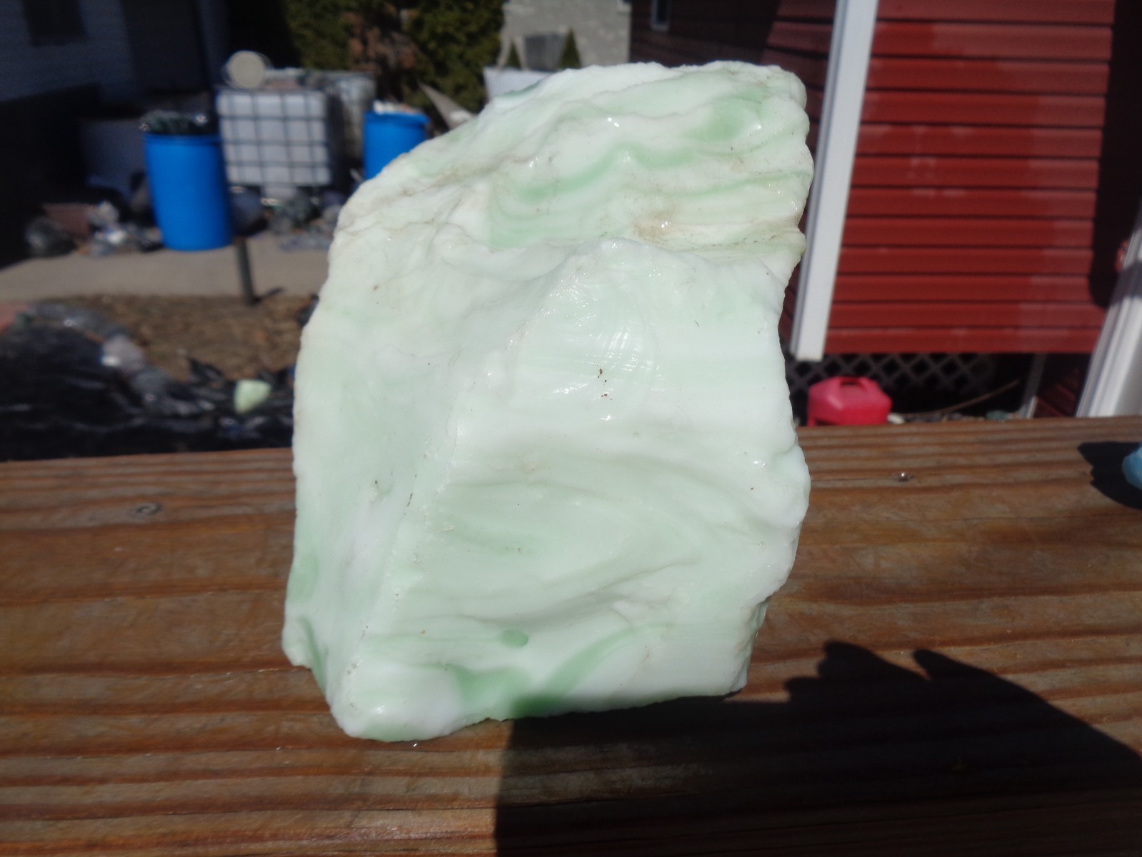 Glass Rock Slag White/Green 4.12 lbs 44C Rocks Landscape Aquarium Glows