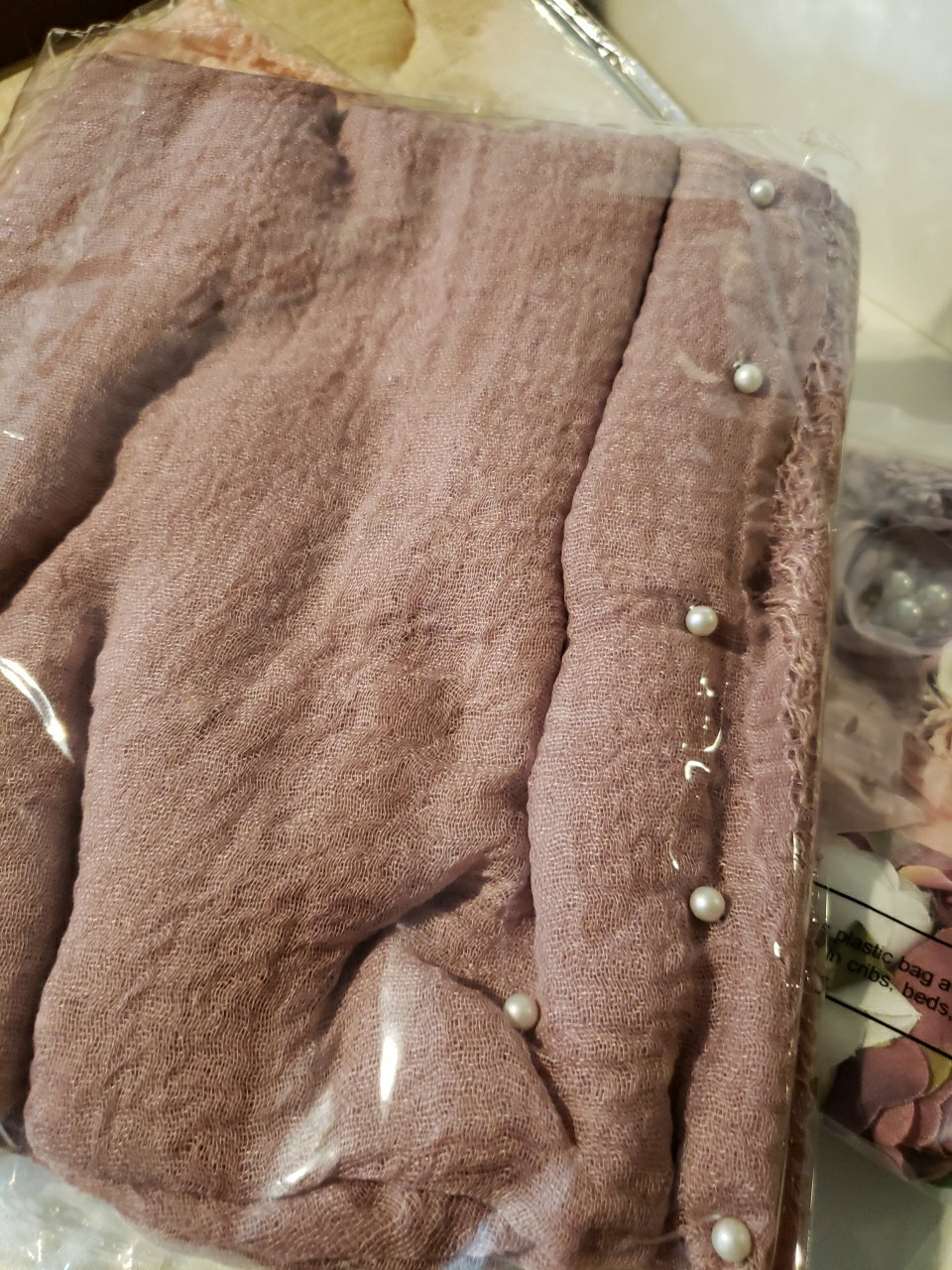 Baby Photo Shoot Props Beautiful Fabric Flower Headbands Pink Cream Lavender 7pc