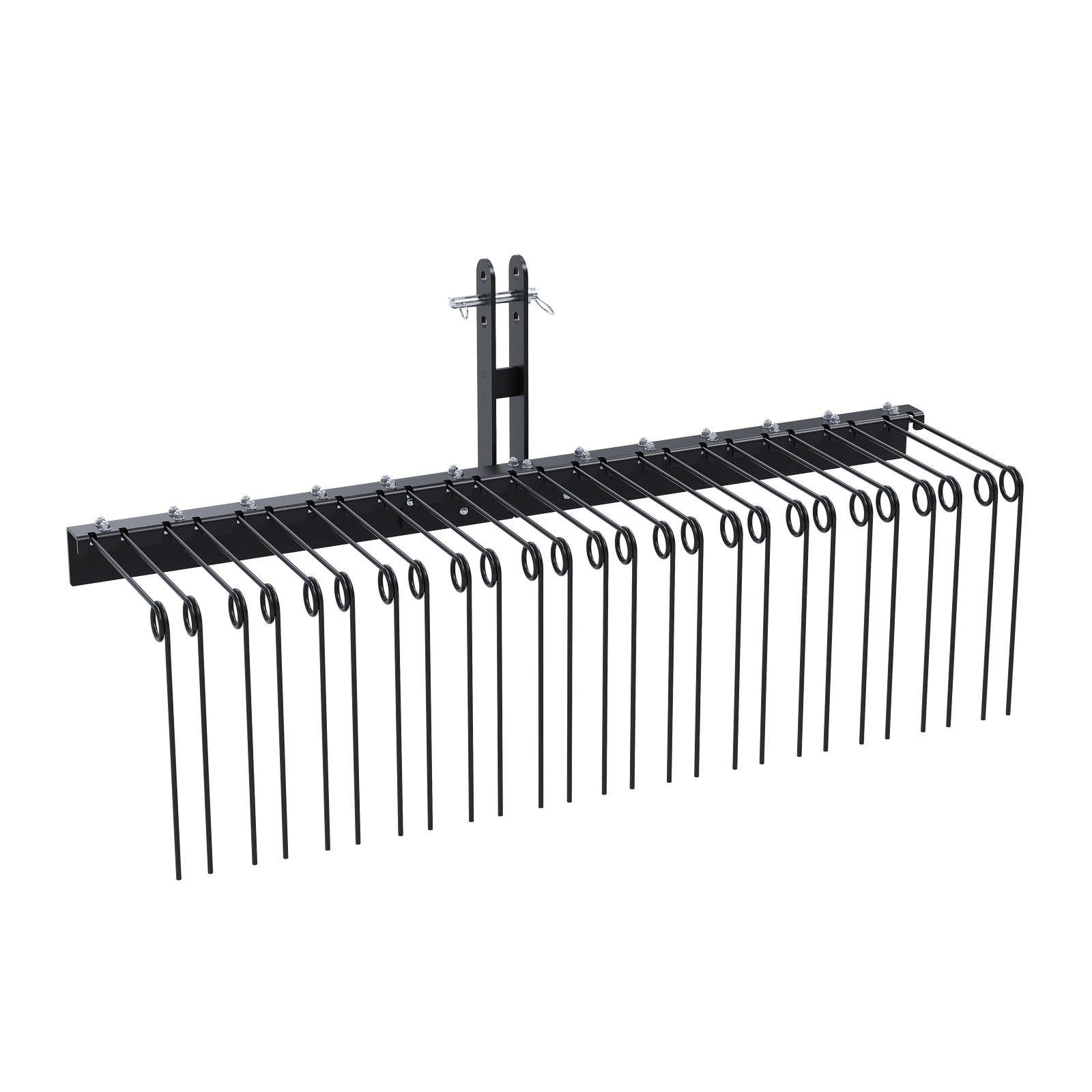 3 Point 60" Pine Straw Rake Landscape Rake For Cat0 Cat1 Tractor Attachment