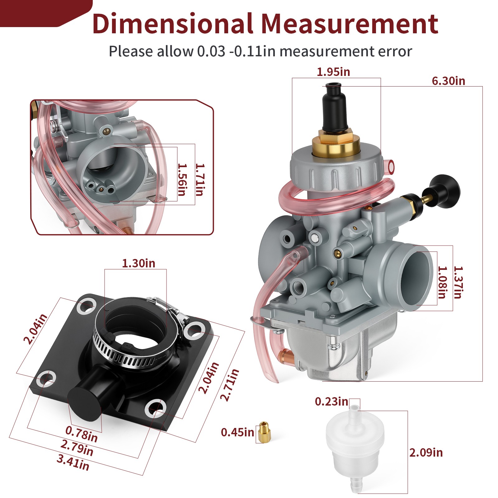 Carburetor Carb + Intake Manifold Boot For Yamaha Blaster 200 YFS200 1988 - 2006