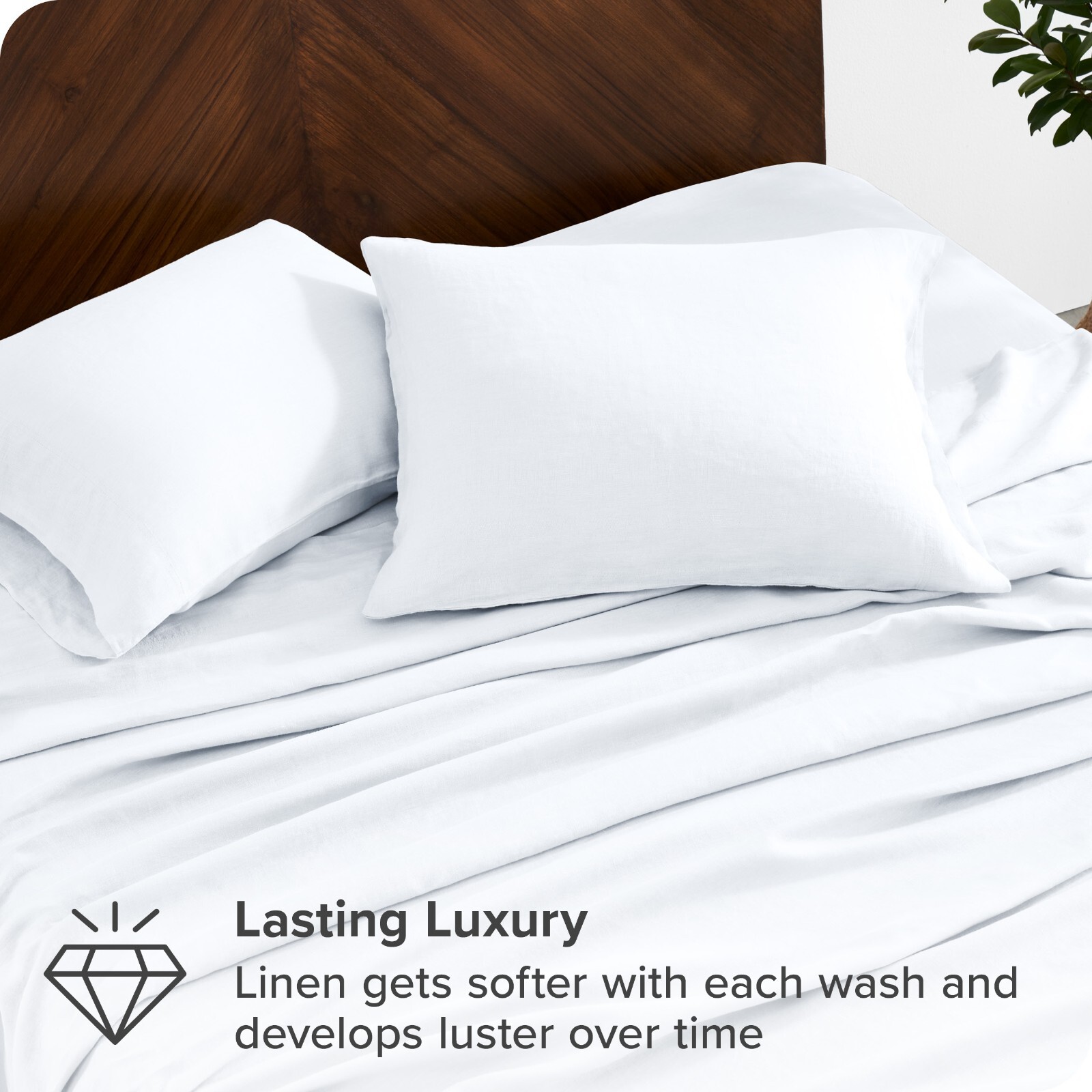 Luxury 100% Linen Sheet Set - Deep Pockets - Easy Fit - by Bare Home