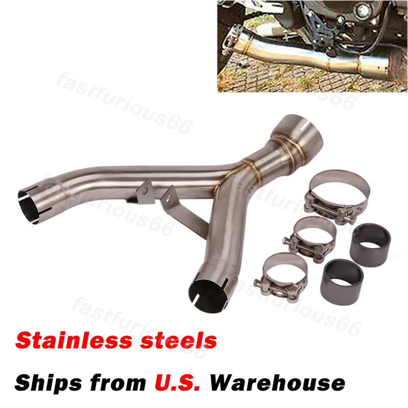 For Kawasaki Z1000 Ninja 1000 2010-2025 Exhaust Mid Connect Link Pipe Steel Tube