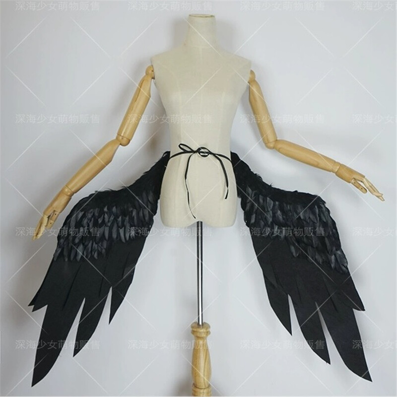 Anime Overlord Albedo Wings Foldable Cosplay Props Handmade Costume Accessories