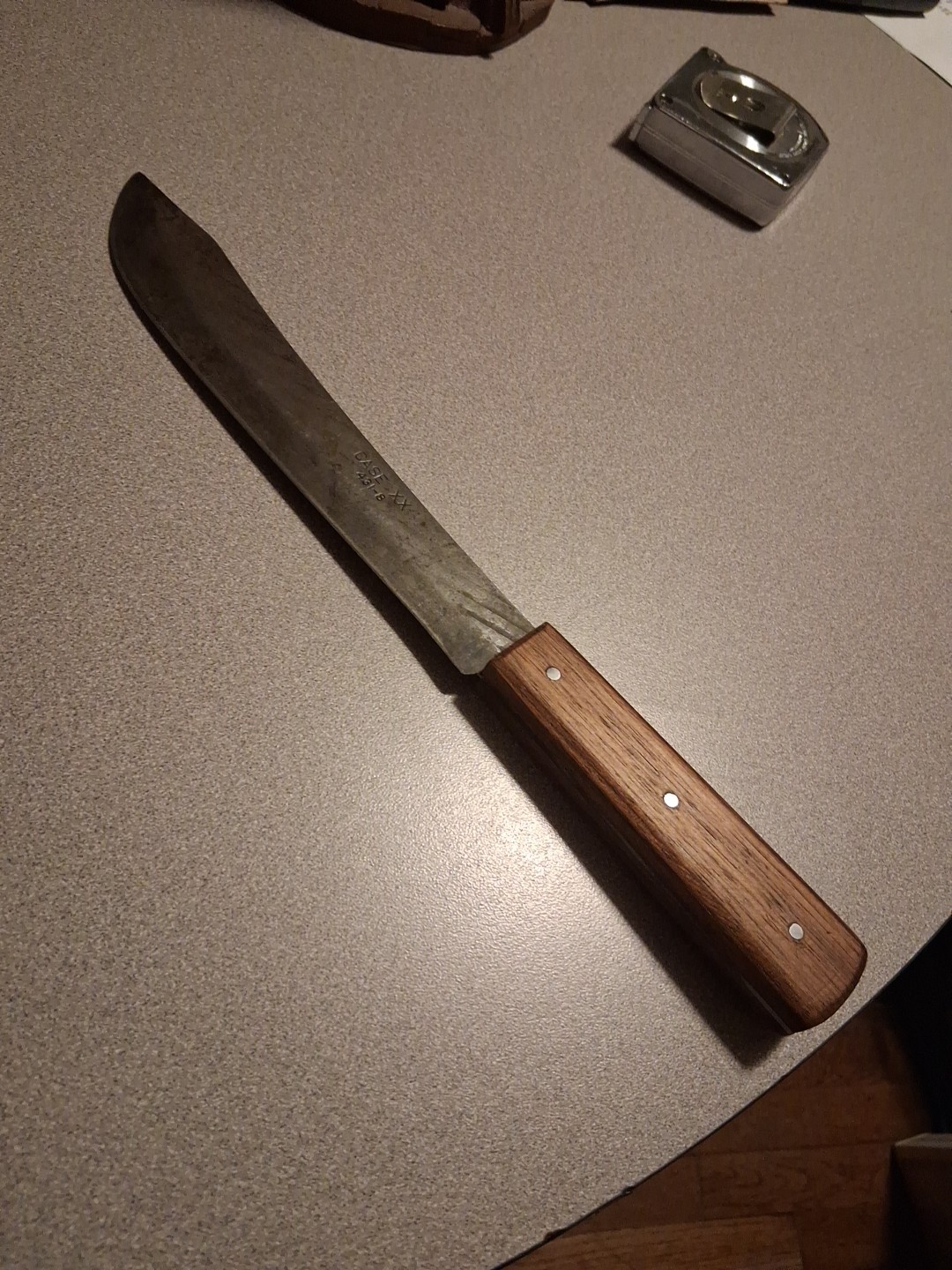 Vintage 50s 60s Case XX USA 431-8 8" Carbon Steel Kitchen Butcher Knife