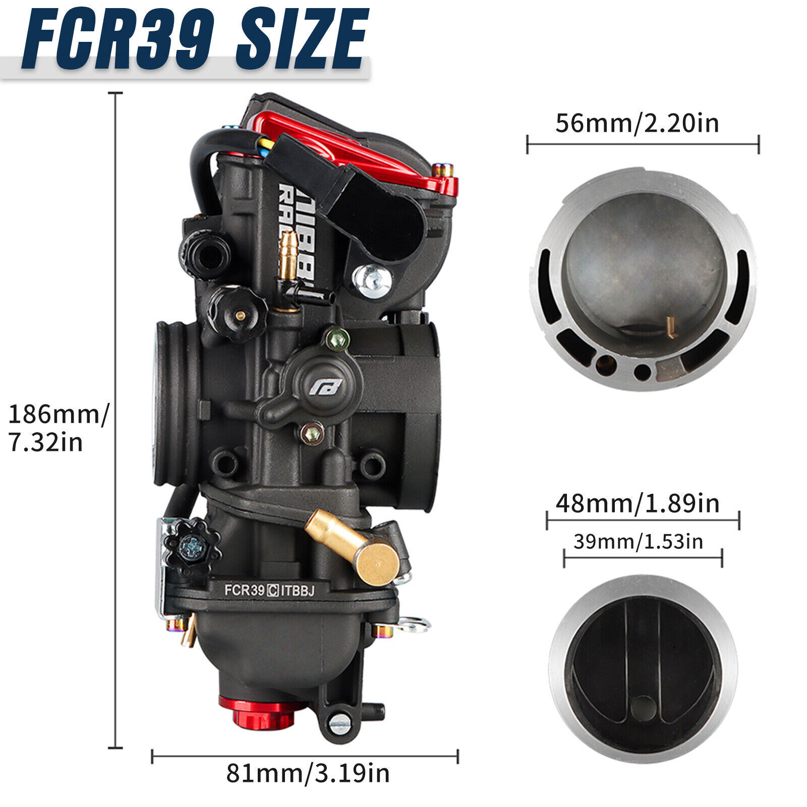 NIBBI FCR 39mm Racing Pre-Jetted Carburetor Carb For Suzuki DRZ400 13200-29F80