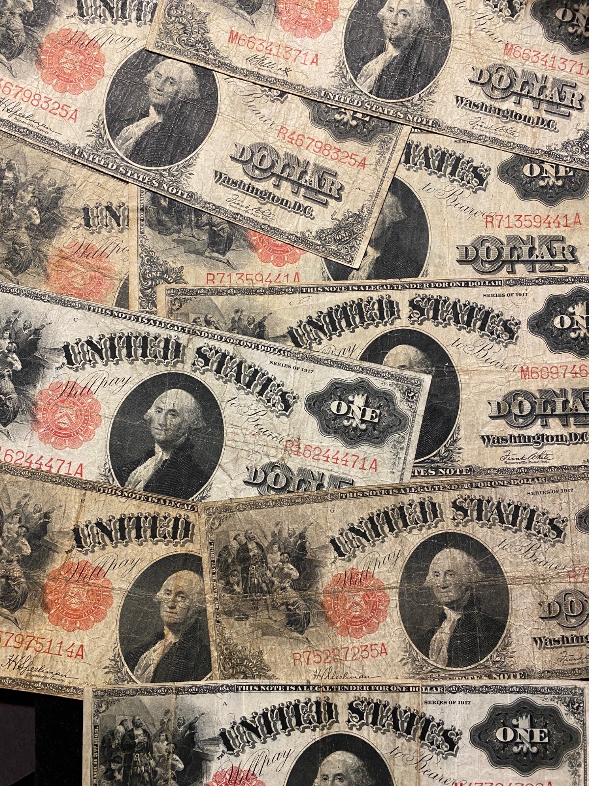 1917 $1 Sawhorse One Dollar Note ✯ Large Size Legal Tender Estate Lot Rare ✯