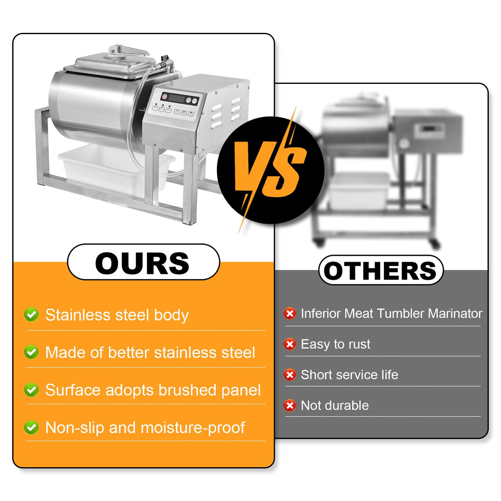 New Meat Tumbler Marinator 18L Commercial Vacuum Marinating Mixer Machine--