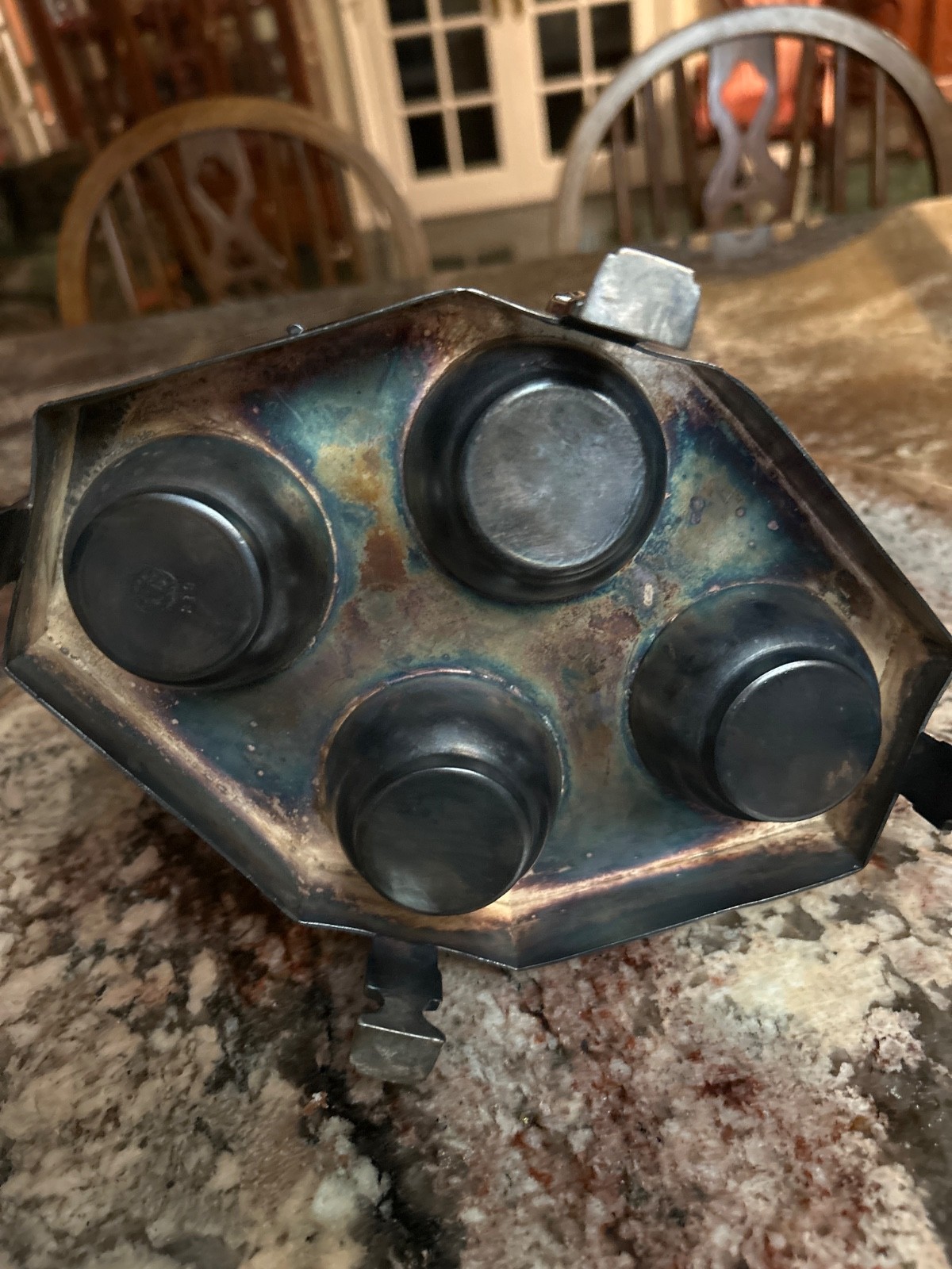 Antique Victorian Silver plated Cruet Condiment or Egg Holder