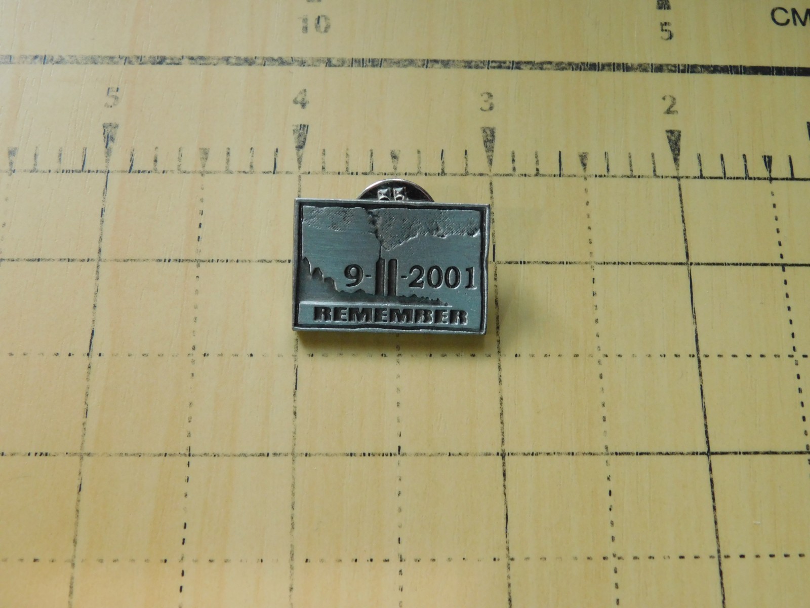 RaRe! Tac Pin 9-11-2001 REMEMBER Twin Towers 20th Anniversary Pewter Original