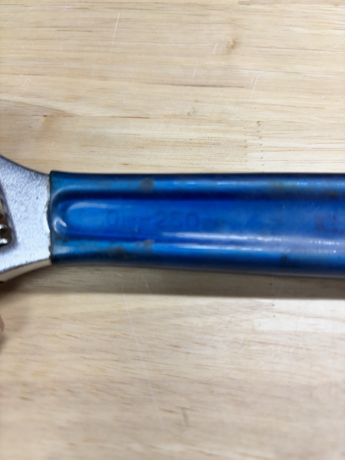 Klein Tools 10 inch adjustable wrench Blue Rubber Comfort Grip