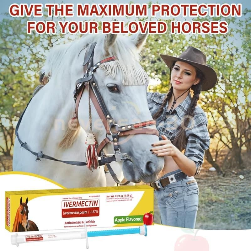 10 Pack Horse Dewormer Paste Apple Flavor EXP 10/2027 Discount Price NEW