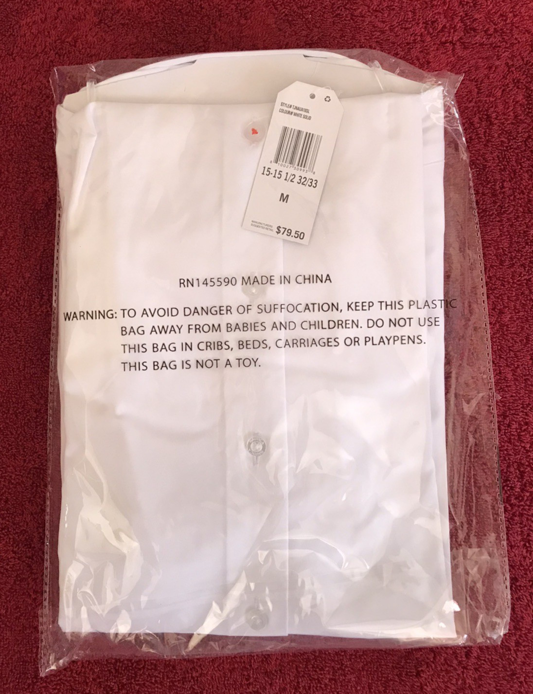 Nautica Performance Super Shirt Men's Sz M Slim Fit White Button Up Dress Shirt