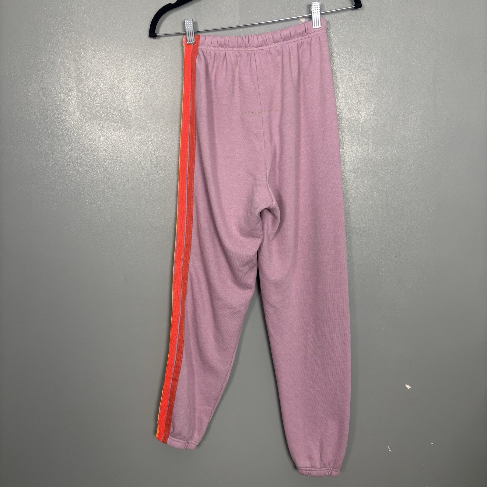 AVIATOR NATION 5 Stripe Sweatpants Maeve/White Neon XS Bottoms Extra Small Long