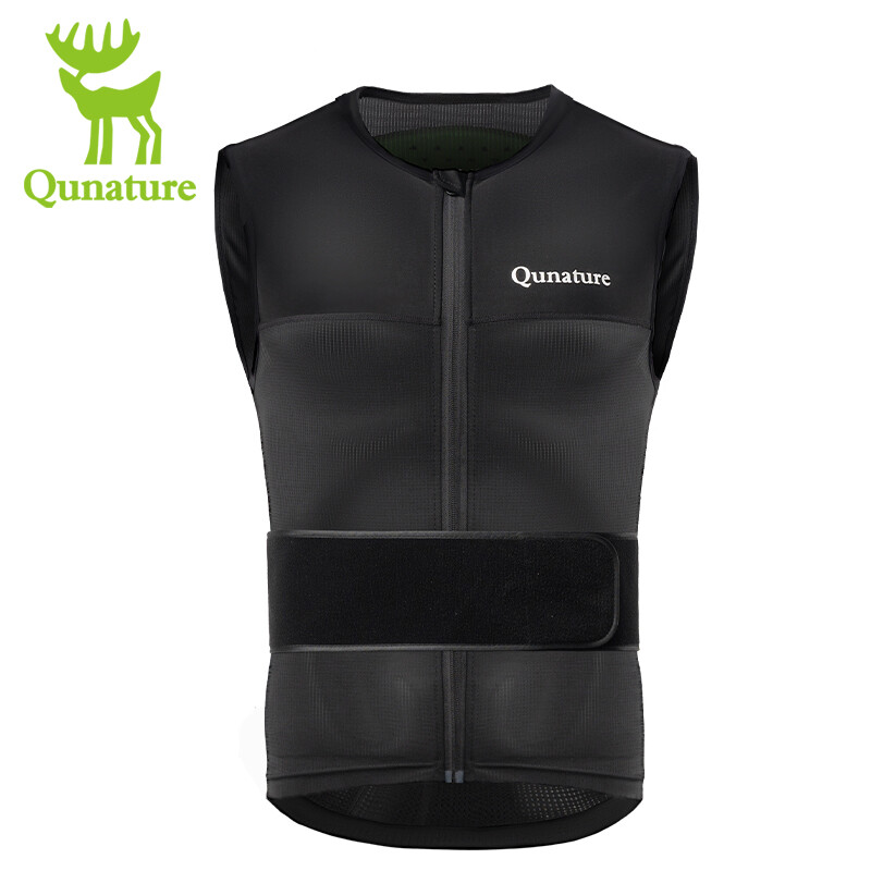 Qunature Back Spine Protector Ski Snowboard Padded Vest with Thick EVA Back Pad