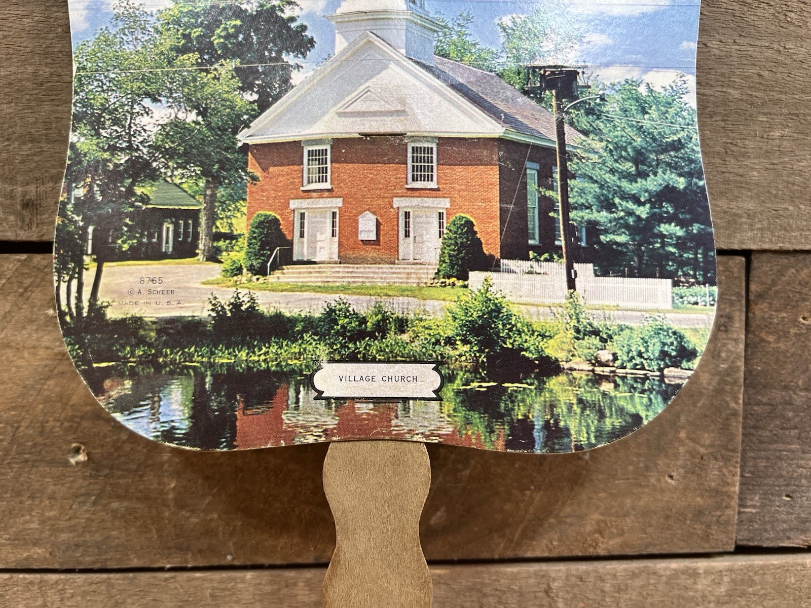 Vintage Howard H. Reynolds Funeral Service Cardboard Advertising Fan