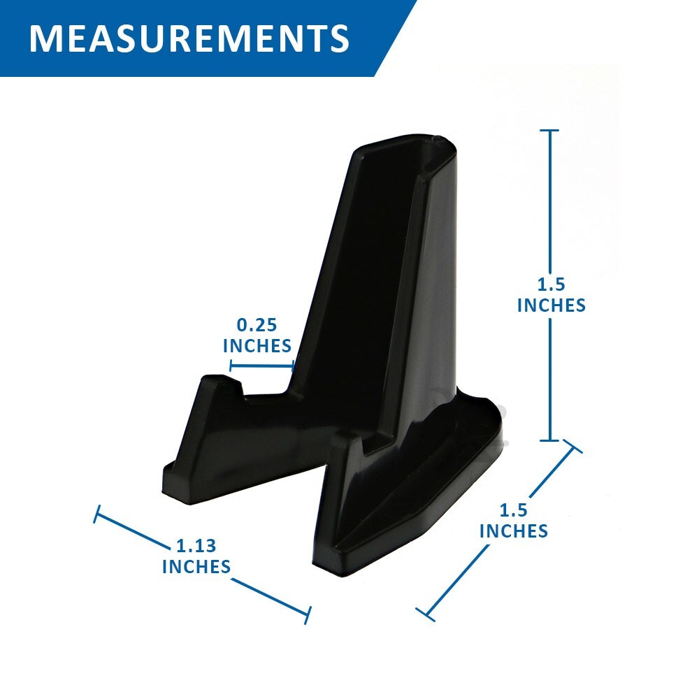 (25) OnFireGuy Black Coin Easels Air-Tite Holders Coin Display Stand Easels