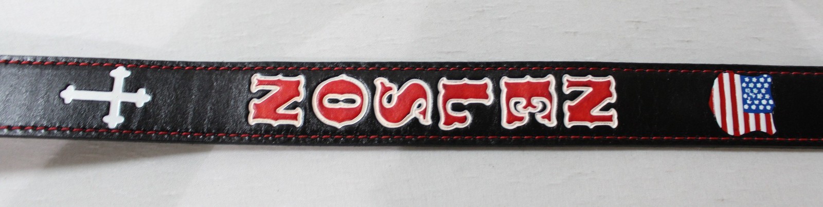 Fully Involved Leather Unisex Leather Radio Strap AC2 Black Size XS (54"-60")