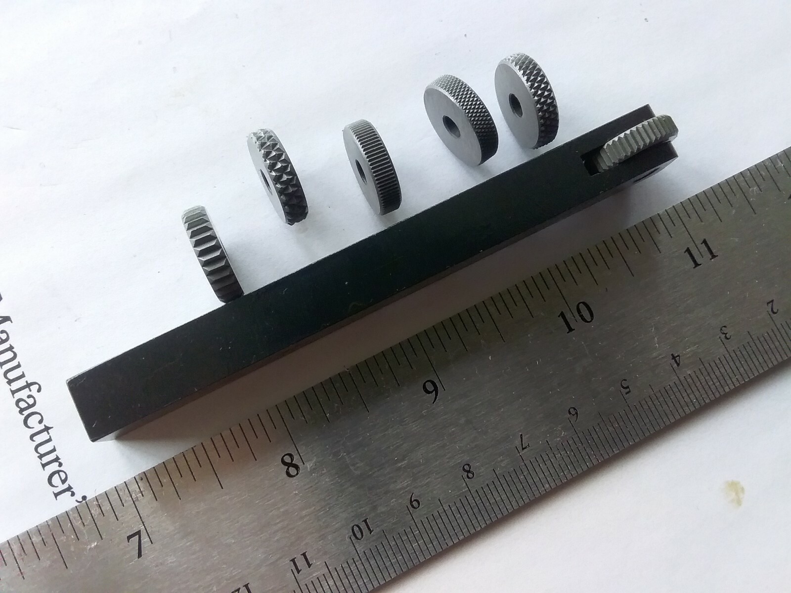 Knurling Tool 7pc Kit 3/8x4" Shank 6 HSS knurls included IN-GHT-7445 --new