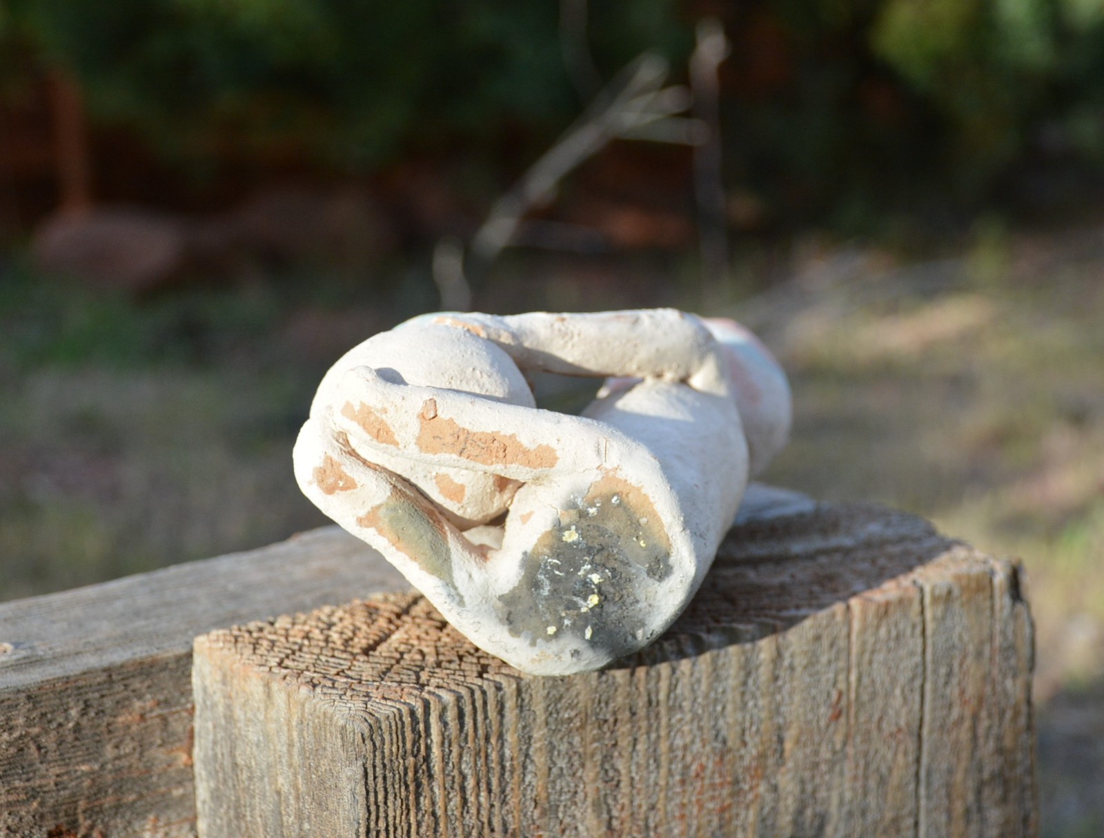 Old Tesuque Rain God - Earthenware Pottery Figure -