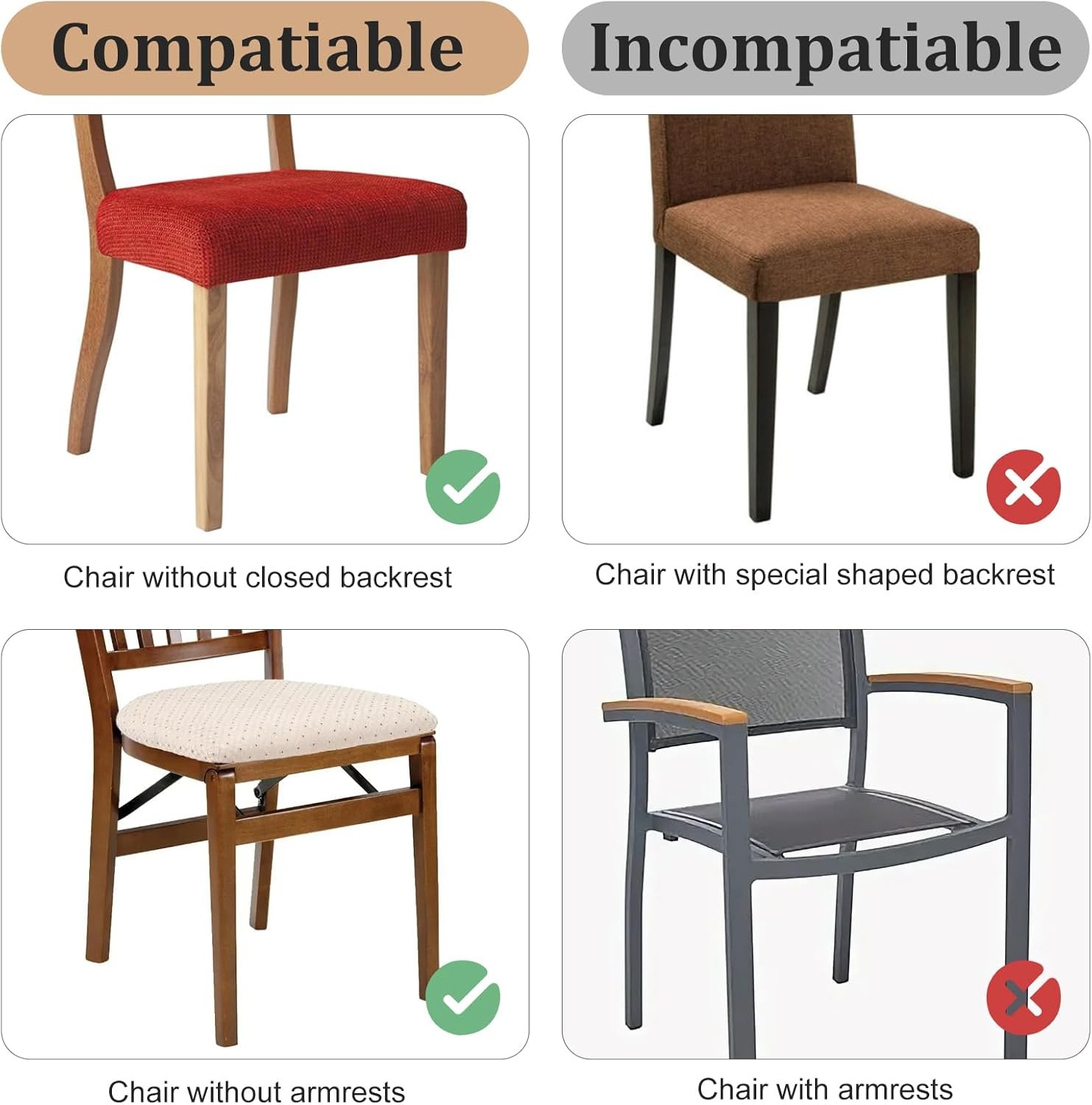 4 Pack Clear Plastic Chair Covers PVC Dining Seat Protectors Adjustable Strap