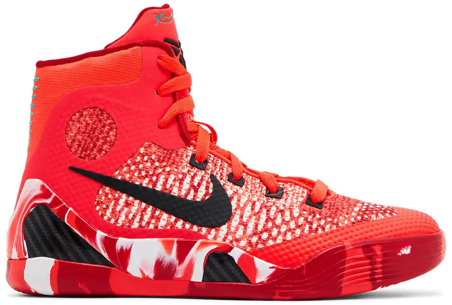 Nike Kobe IX 9 Elite GS Christmas Bright Crimson Red Black HJ9446-600 4.5Y-5Y