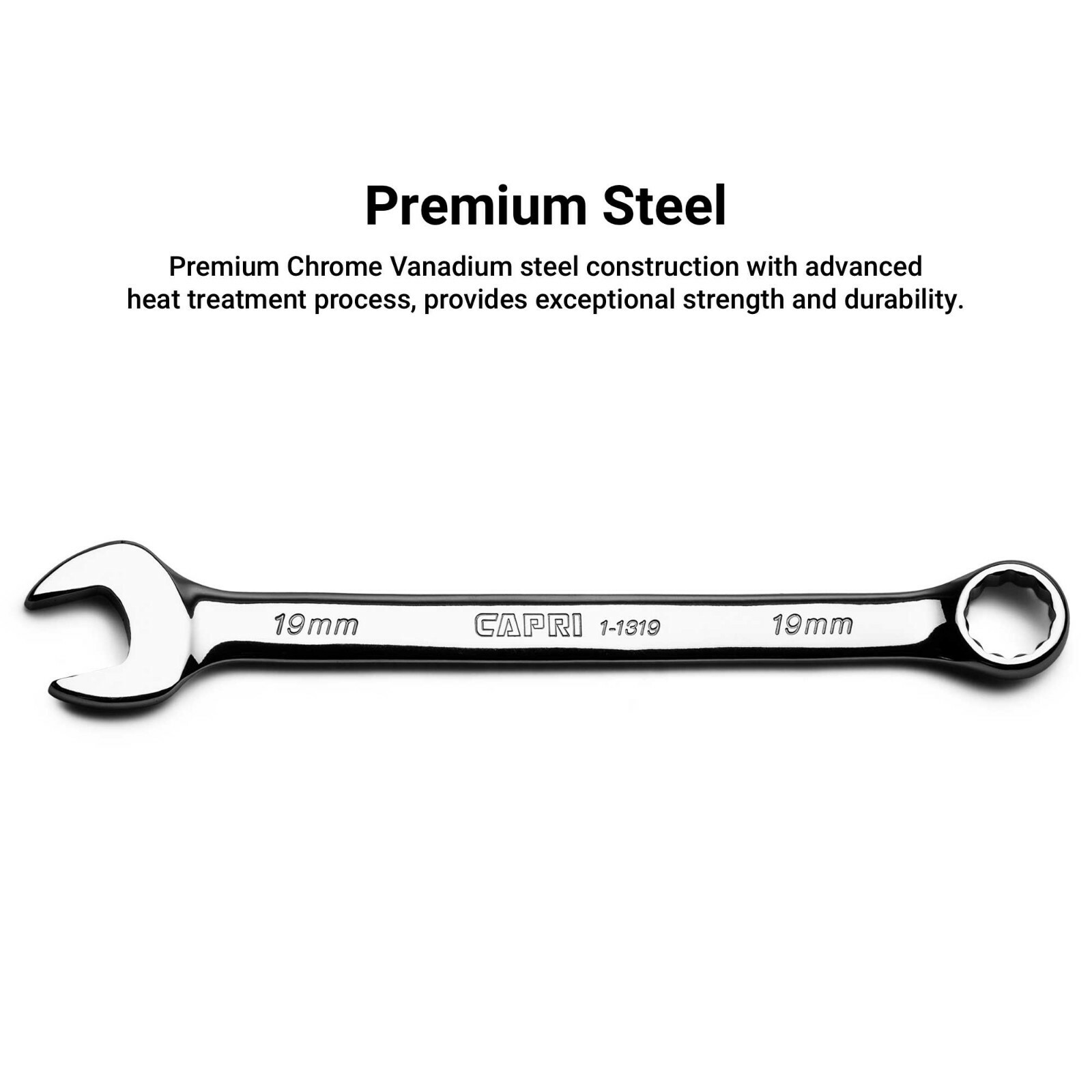 Capri Tools Combination Wrench, 12 Point, Metric & SAE Sizes