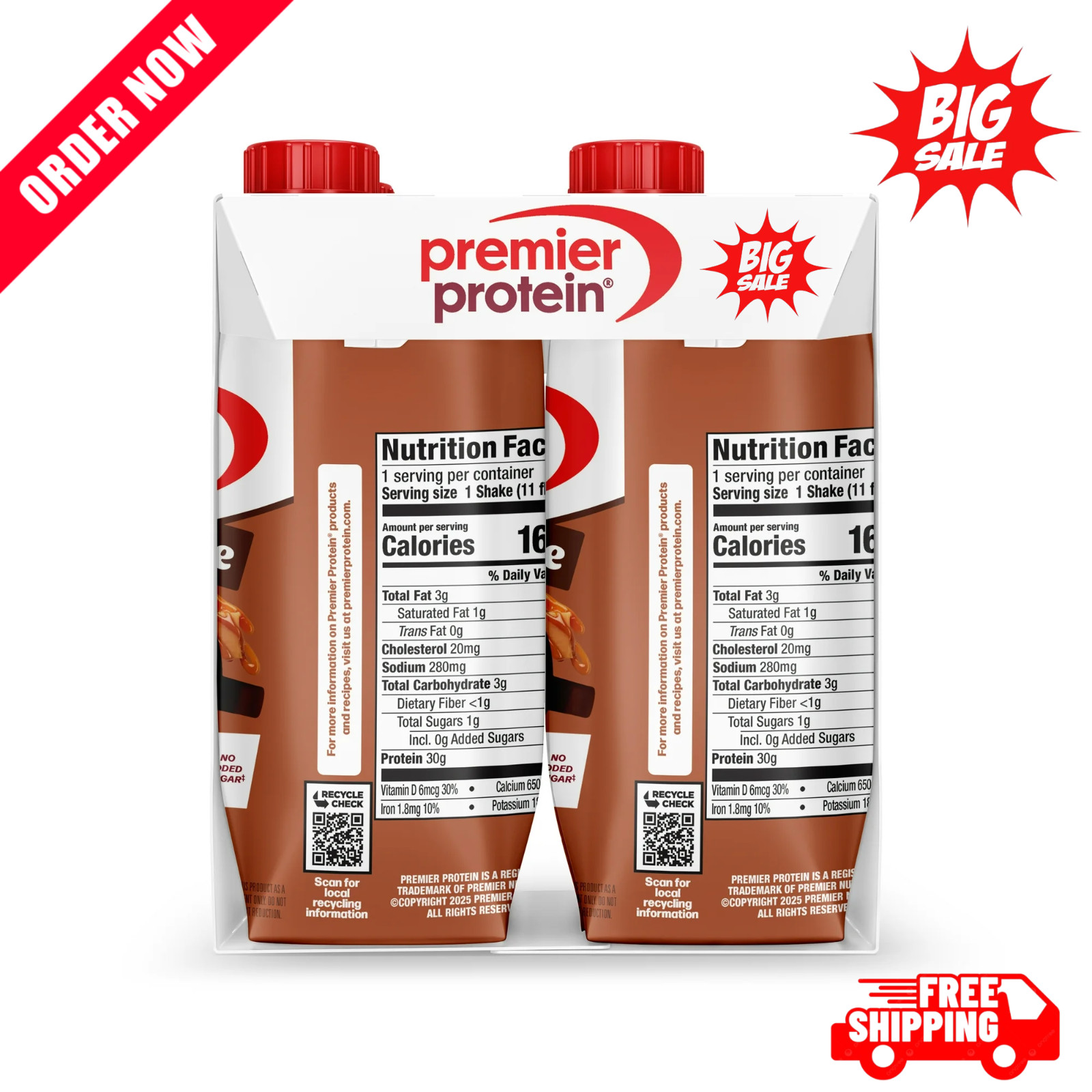 Premier Protein Shake, Coffeehouse Caramel Machiatto, 30g Protein, 11 Fl Oz, 4 C