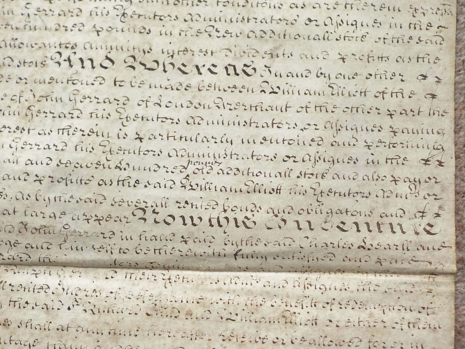 1709 London Covent Garden Drury Lane Vellum Deed Indenture + extra Document