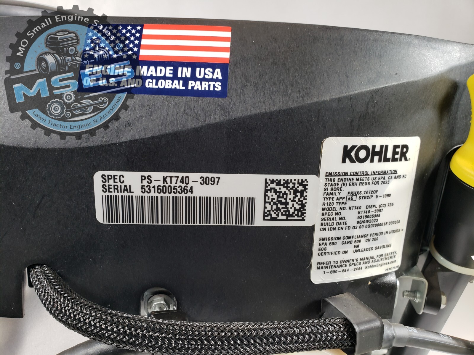 25HP Kohler 7000 Series KT740-3097 - 725CC 1” Dia. x 3-5/32” Keyed Crankshaft