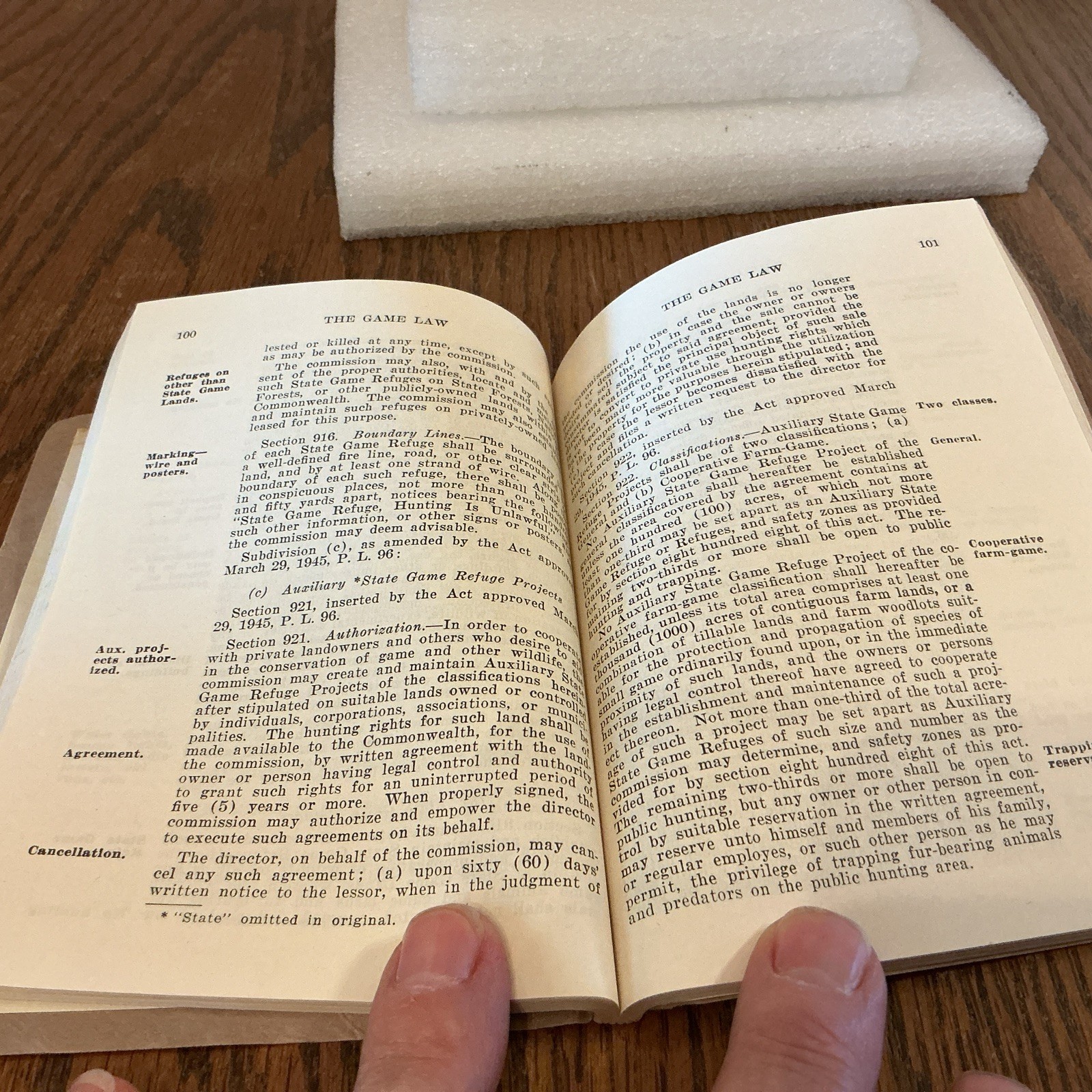 Vintage 1947-48 Pennsylvania Game Laws,used condition