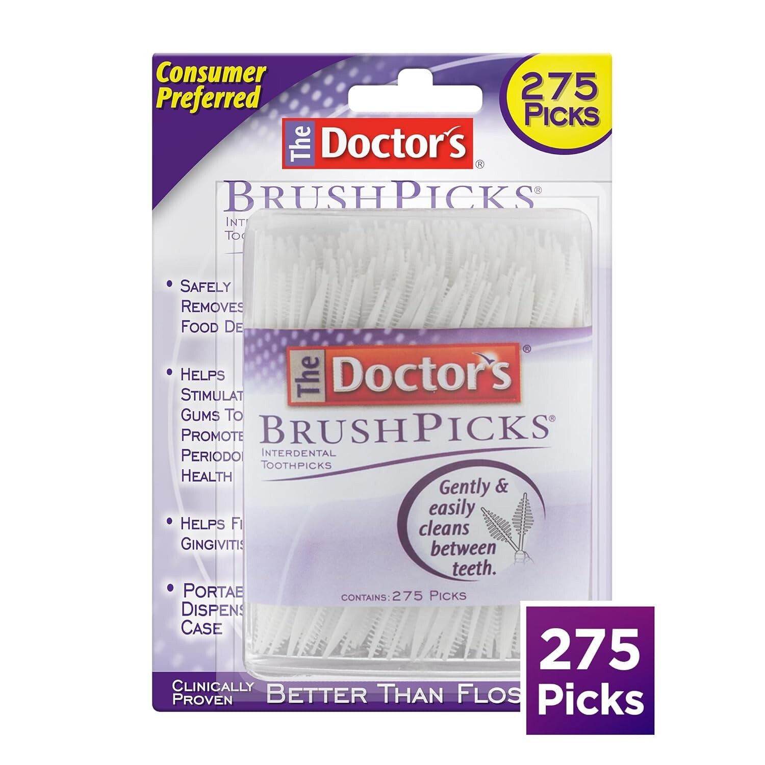 The Doctor's BrushPicks Interdental Toothpicks 275 Picks