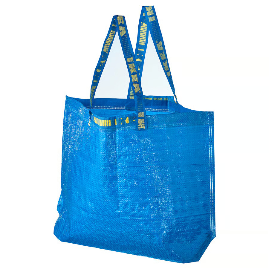 IKEA Frakta Blue Bag Medium Tote Reusable ECO Grocery Laundry Storage -10 Gal