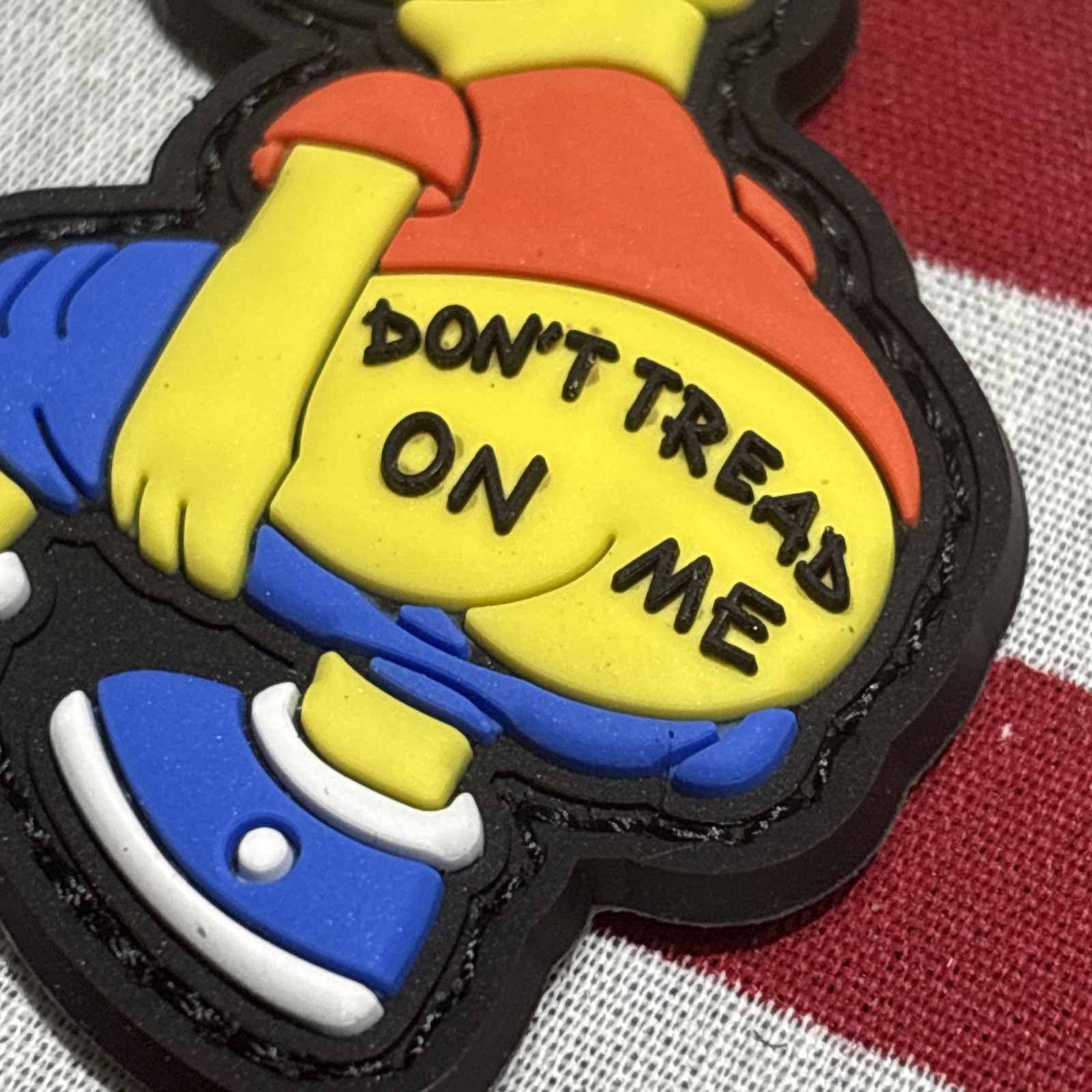 PvC 3D Bart Don’t Tread On Me Morale Tactical Hook And Loop Patch 3x2”