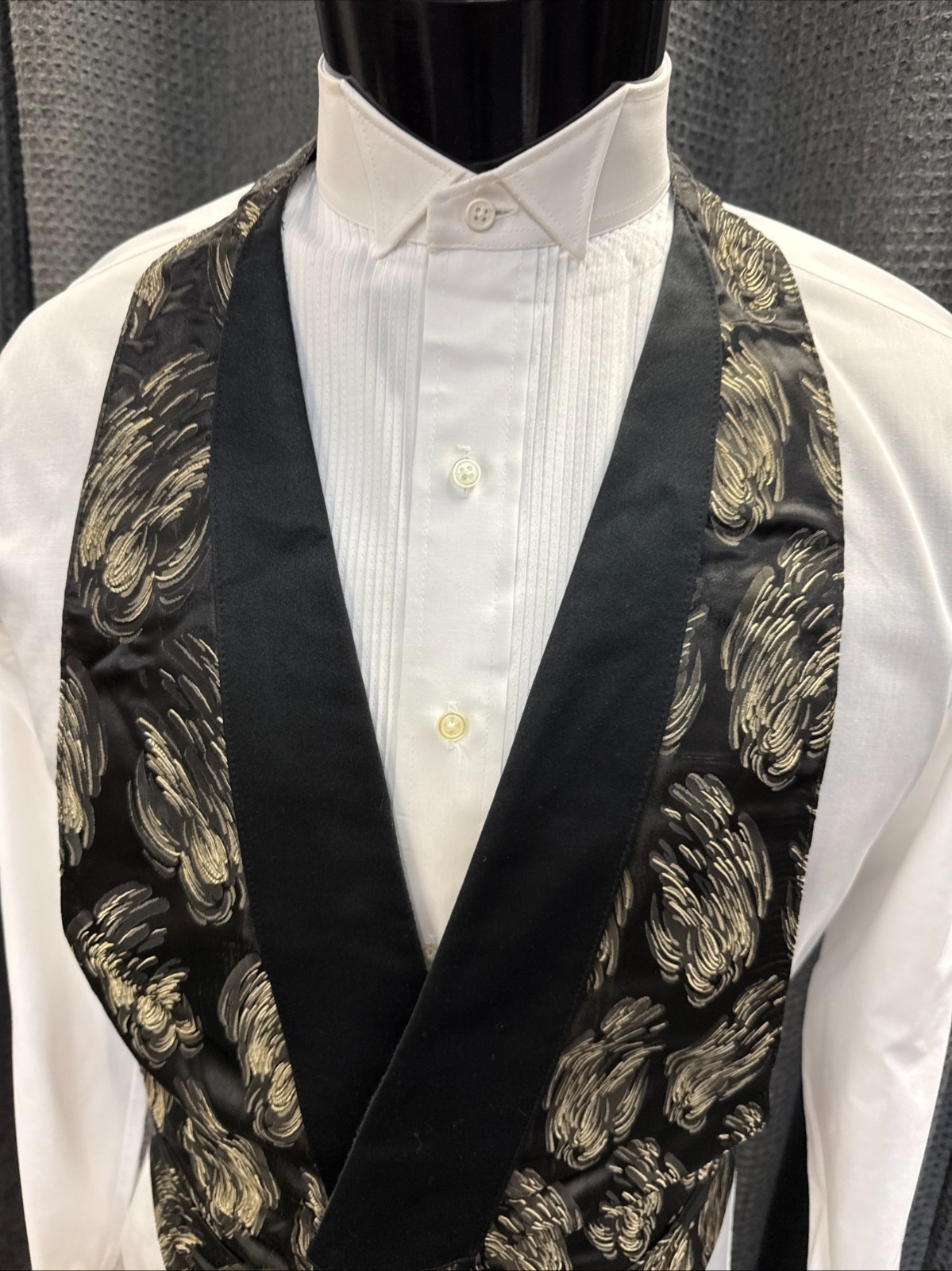 White Wing Collar Button Down Tuxedo Shirt (Formal Events)