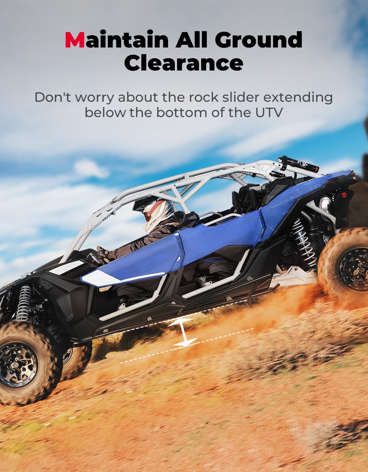 Nerf Bars Rock Sliders for 2017-2024 Can-Am Maverick X3 Max R RR # 715003888