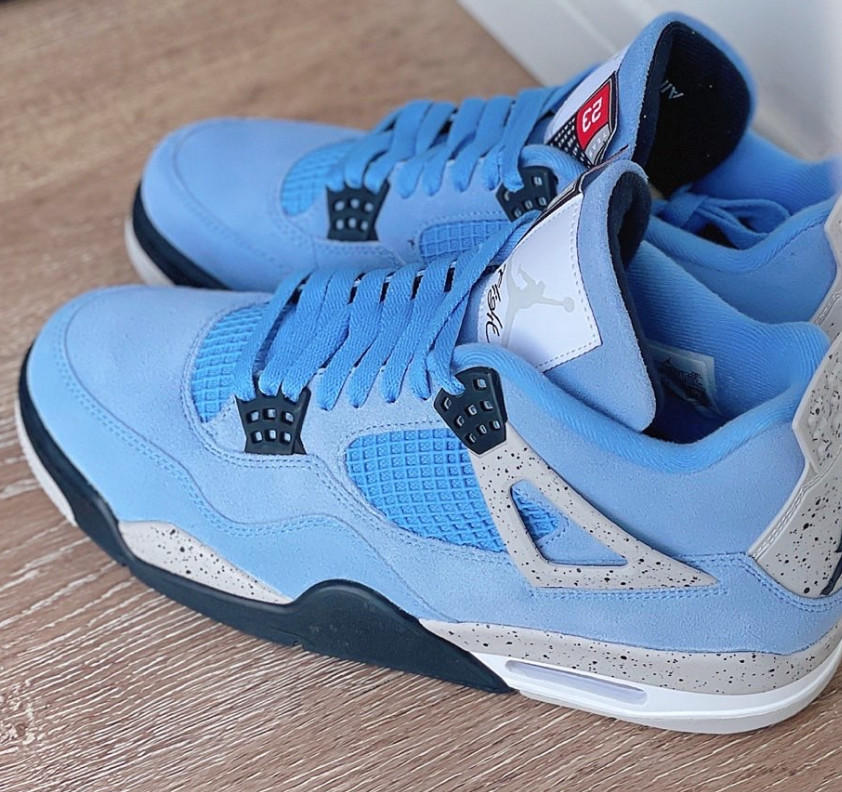 Jordan 4 "University Blue" Mid Top Men's Retro Basketball Shoes Us Size 6-12