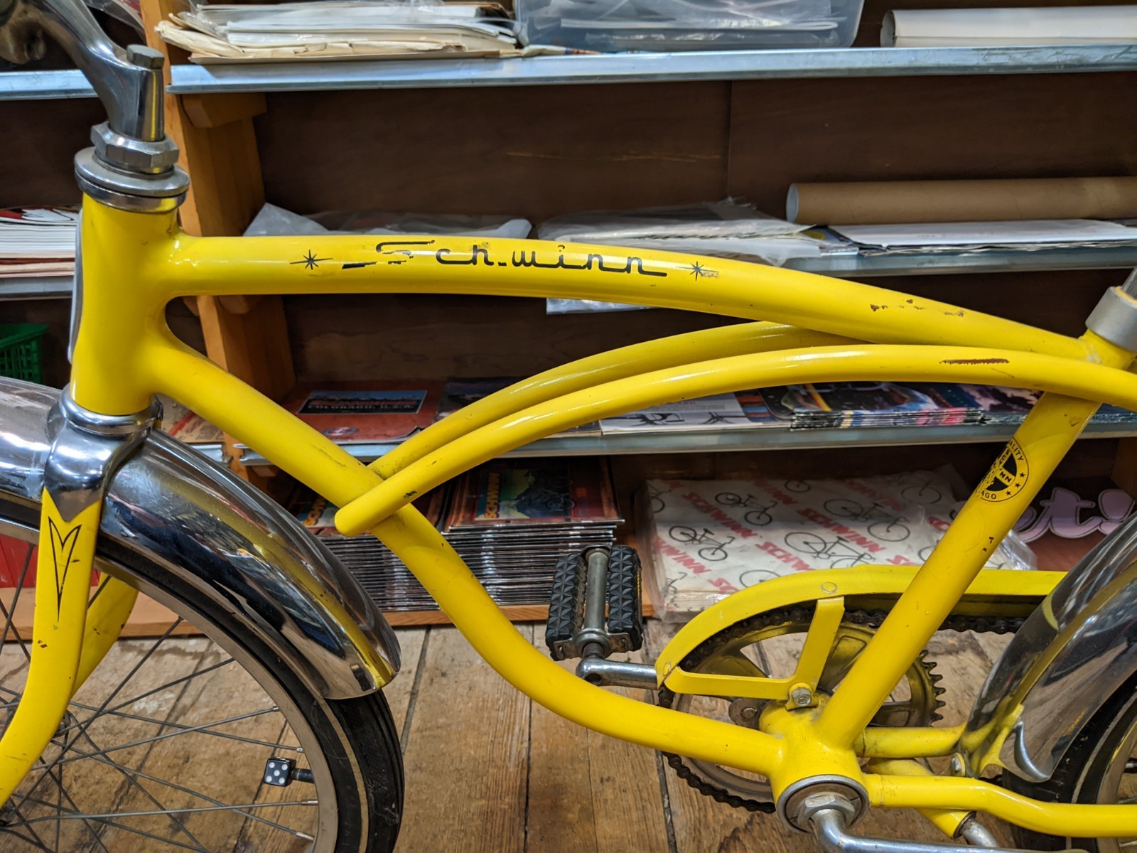 Original HK August 1974 Kool Yellow Schwinn Stingray 20" Single Speed Coaster